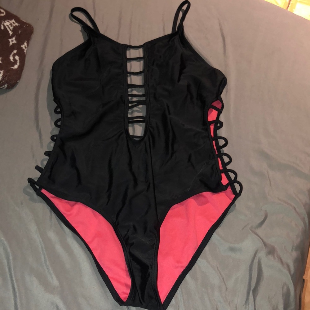 Stylish Black and Pink Kids One Piece